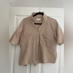 Thread & Supply Light Tan Button-Down Shirt